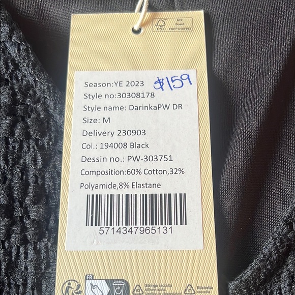 PART TWO cotton lace black dress - Picture 9 of 9